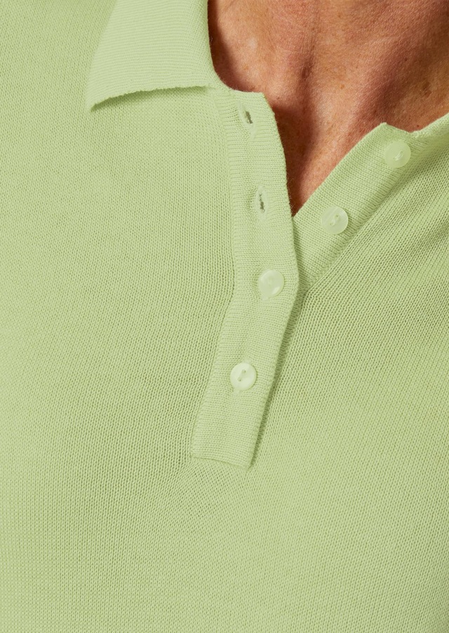 GOLDNER Kurzarmpullover »Kurzgröße Hemdkragenpullover mit Knopfleiste« Ohne