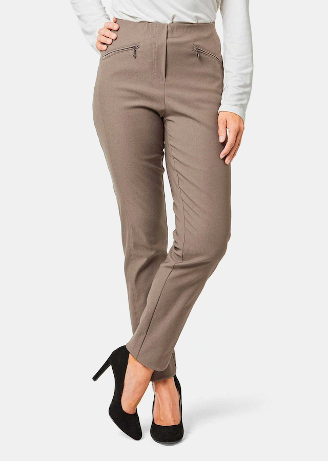 GOLDNER 2-in-1-Hose »Kurzgröße Elegante Stretchhose mit Schlupfbund« Ohne