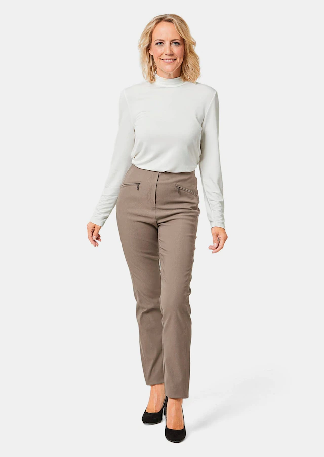 GOLDNER 2-in-1-Hose »Kurzgröße Elegante Stretchhose mit Schlupfbund« Ohne
