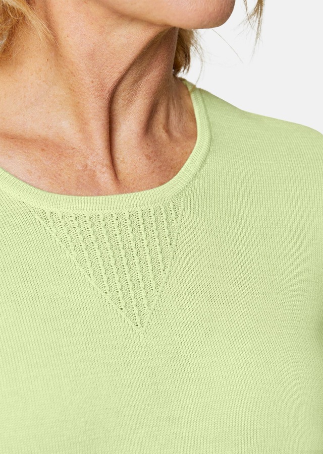 GOLDNER 3/4 Arm-Pullover »Strickpullover mit Ajourmuster« Ohne