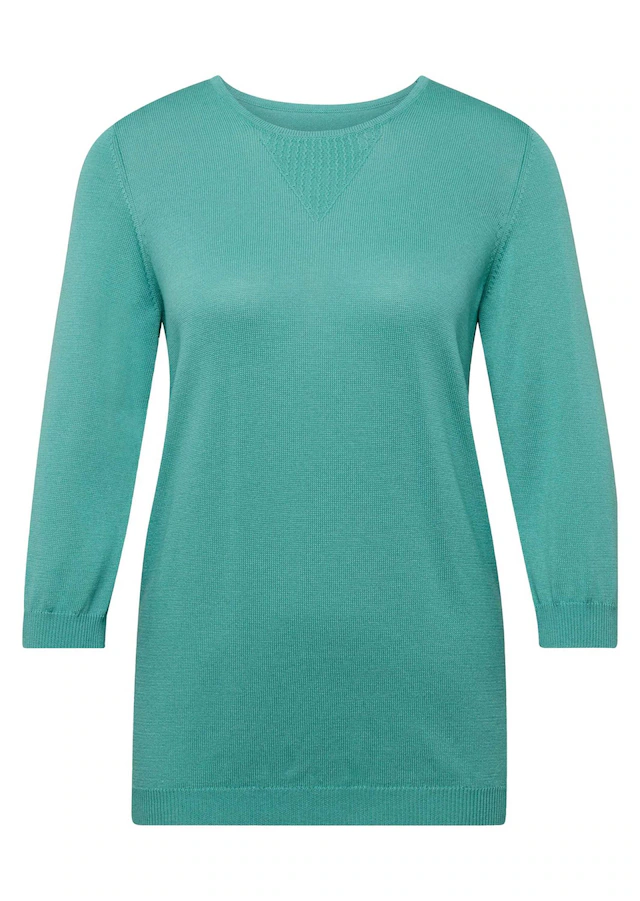 GOLDNER 3/4 Arm-Pullover »Strickpullover mit Ajourmuster« Ohne