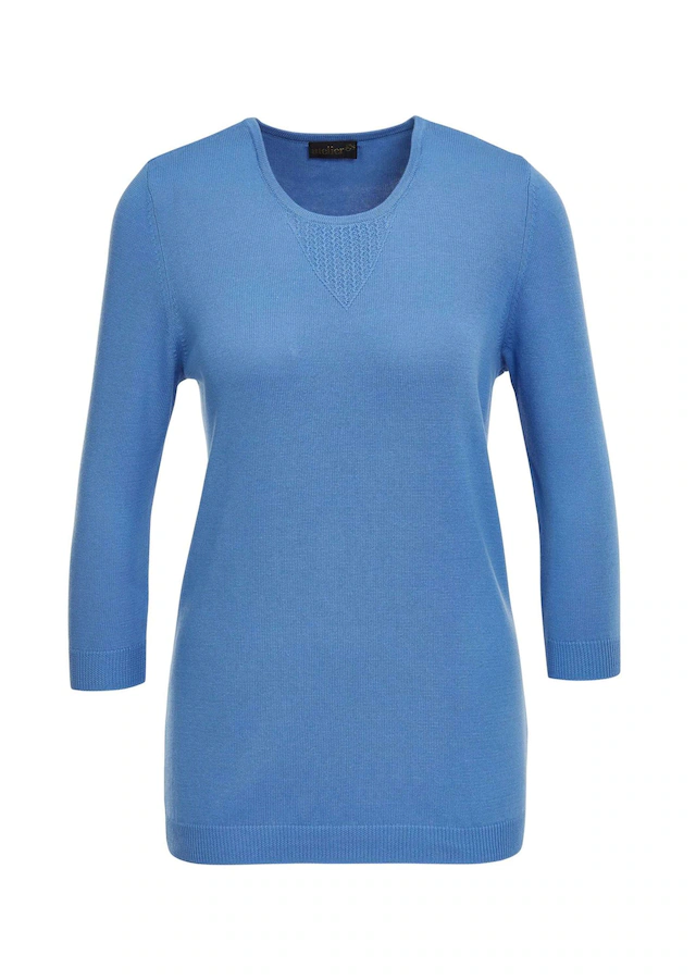 GOLDNER 3/4 Arm-Pullover »Strickpullover mit Ajourmuster« Ohne