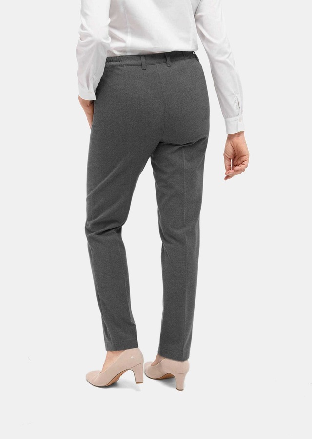 GOLDNER 2-in-1-Hose »Bügelfaltenhose mit Melange-Effekt« Softer Griff & schöner, fließender Fall