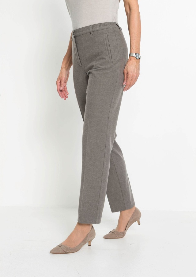 GOLDNER 2-in-1-Hose »Bügelfaltenhose mit Melange-Effekt« Softer Griff & schöner, fließender Fall