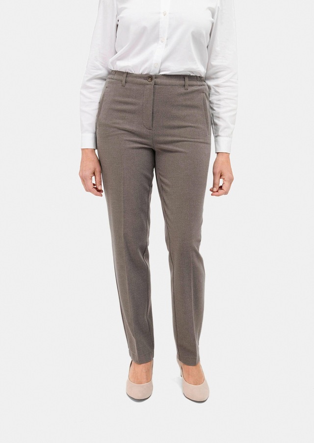 GOLDNER 2-in-1-Hose »Kurzgröße Bügelfaltenhose mit Melange-Effekt« Softer Griff & schöner, fließender Fall