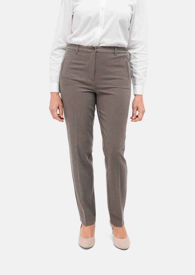 GOLDNER 2-in-1-Hose »Kurzgröße Bügelfaltenhose mit Melange-Effekt« Softer Griff & schöner, fließender Fall