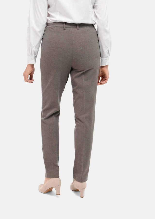 GOLDNER 2-in-1-Hose »Kurzgröße Bügelfaltenhose mit Melange-Effekt« Softer Griff & schöner, fließender Fall