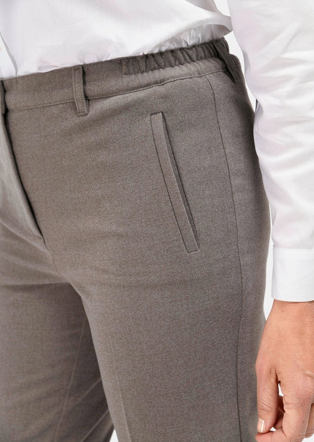 GOLDNER 2-in-1-Hose »Kurzgröße Bügelfaltenhose mit Melange-Effekt« Softer Griff & schöner, fließender Fall