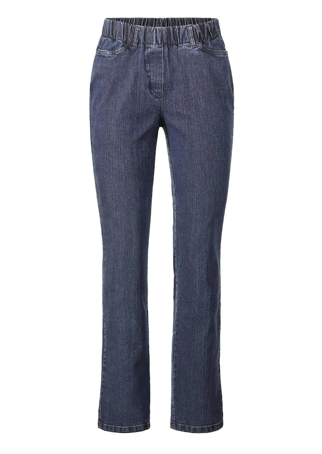 GOLDNER Regular-fit-Jeans »Kurzgröße Klassische Jeansschlupfhose LOUISA« Dehnbar in jede Richtung
