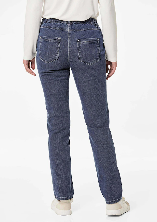 GOLDNER Regular-fit-Jeans »Kurzgröße Klassische Jeansschlupfhose LOUISA« Dehnbar in jede Richtung