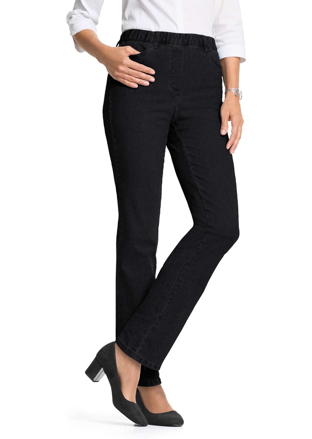 GOLDNER Regular-fit-Jeans »Kurzgröße Klassische Jeansschlupfhose LOUISA« Dehnbar in jede Richtung