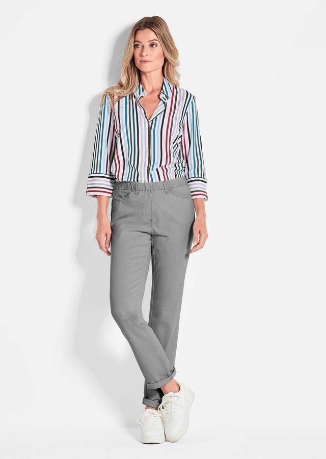 GOLDNER Regular-fit-Jeans »Kurzgröße Klassische Jeansschlupfhose LOUISA« Dehnbar in jede Richtung