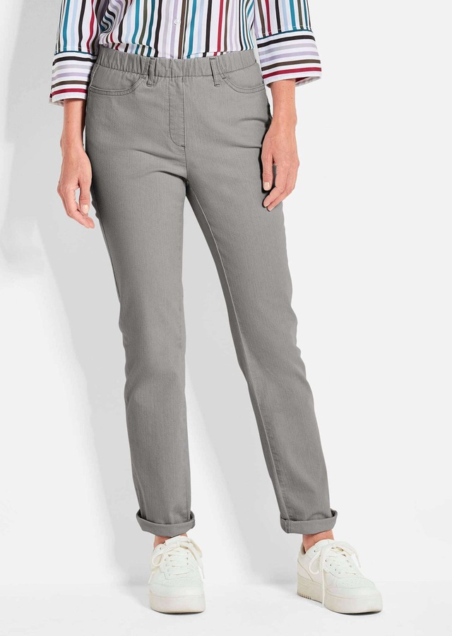 GOLDNER Regular-fit-Jeans »Kurzgröße Klassische Jeansschlupfhose LOUISA« Dehnbar in jede Richtung