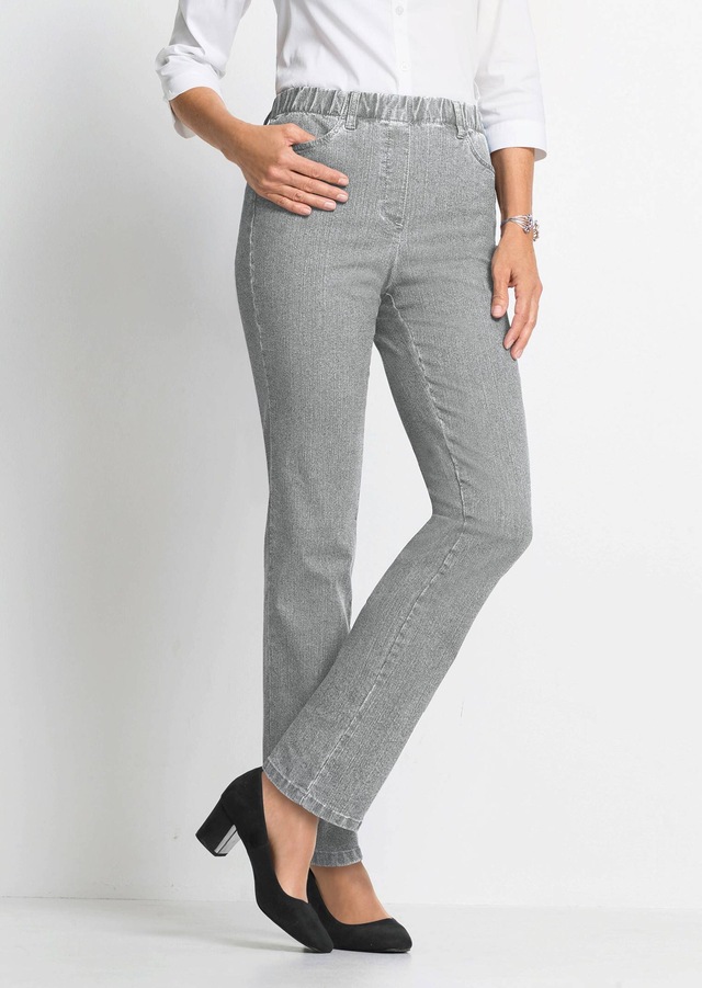 GOLDNER Regular-fit-Jeans »Kurzgröße Klassische Jeansschlupfhose LOUISA« Dehnbar in jede Richtung