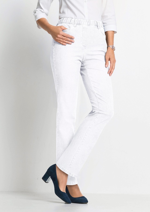 GOLDNER Regular-fit-Jeans »Kurzgröße Klassische Jeansschlupfhose LOUISA« Dehnbar in jede Richtung