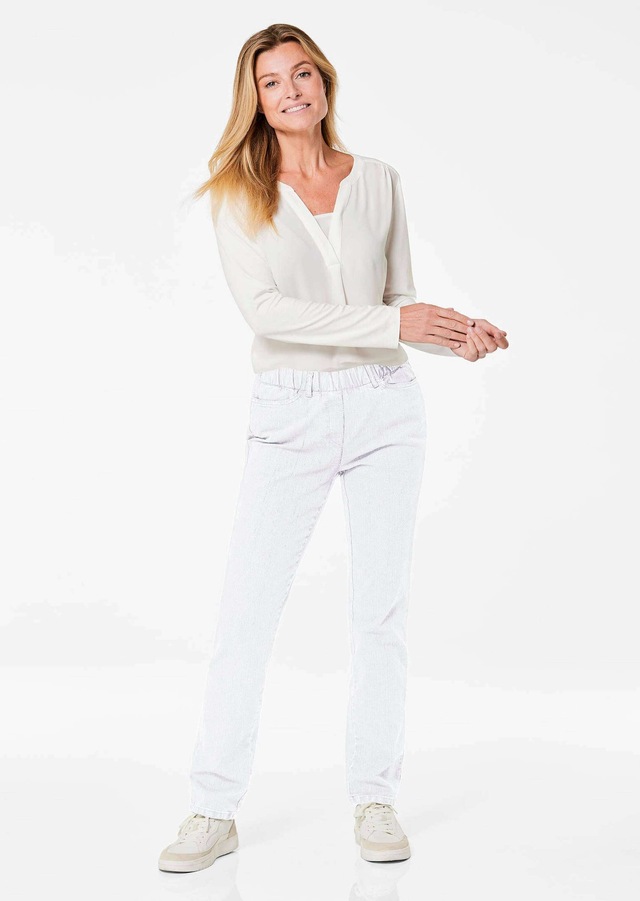 GOLDNER Regular-fit-Jeans »Kurzgröße Klassische Jeansschlupfhose LOUISA« Dehnbar in jede Richtung