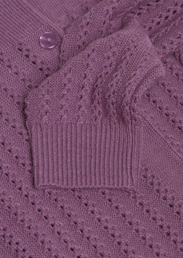 GOLDNER Strickjacke »Kurzgröße Ajourstrickjacke« Hübsche Strickblüten mit glänzenden Zierperlen
