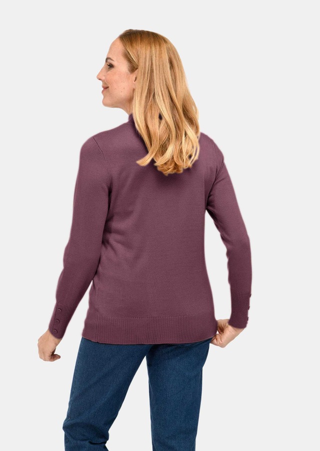 GOLDNER Strickpullover »Pflegeleichter Pullover mit Stehbundkragen« Mit liebevollen Details gearbeitet
