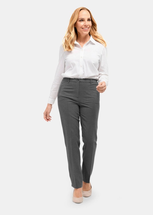 GOLDNER 2-in-1-Hose »Kurzgröße Bügelfaltenhose mit Melange-Effekt« Softer Griff & schöner, fließender Fall