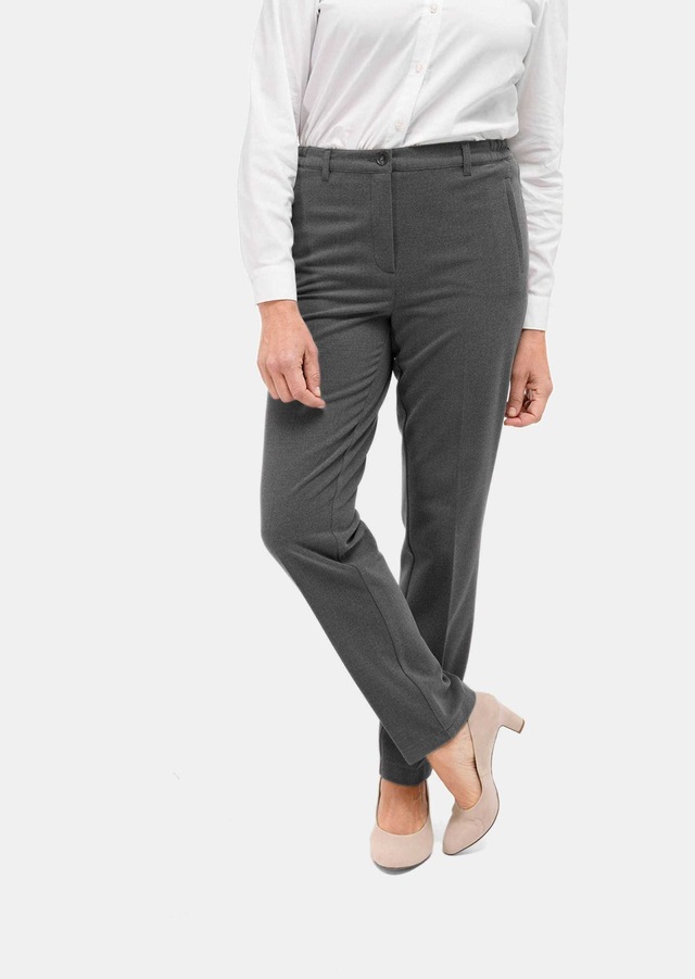 GOLDNER 2-in-1-Hose »Kurzgröße Bügelfaltenhose mit Melange-Effekt« Softer Griff & schöner, fließender Fall