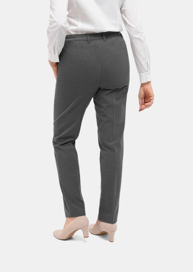 GOLDNER 2-in-1-Hose »Kurzgröße Bügelfaltenhose mit Melange-Effekt« Softer Griff & schöner, fließender Fall