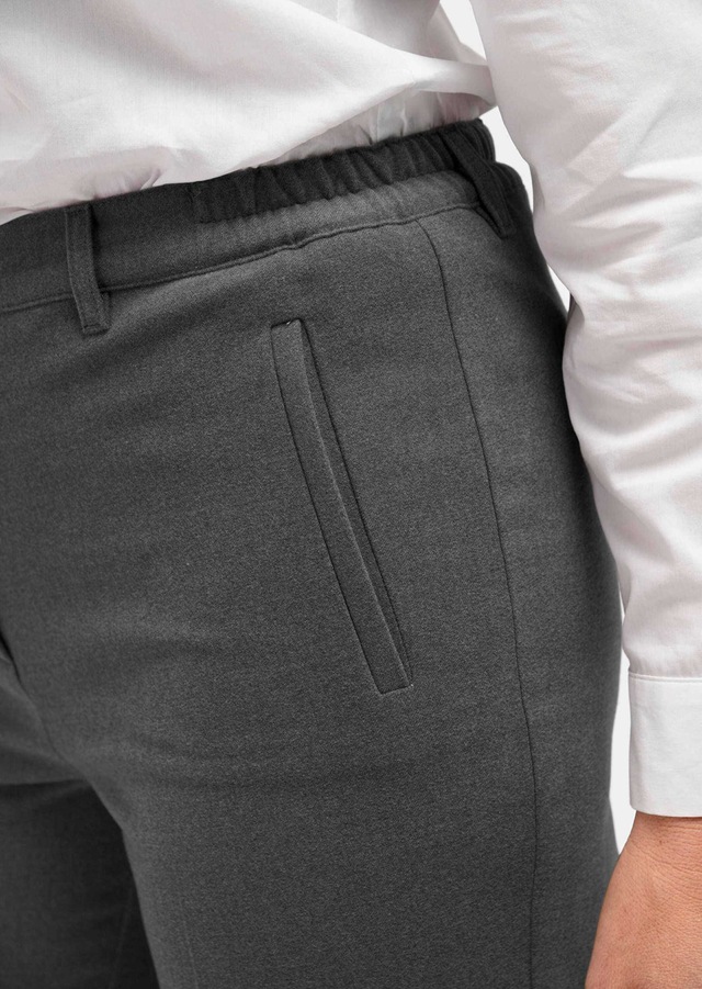 GOLDNER 2-in-1-Hose »Kurzgröße Bügelfaltenhose mit Melange-Effekt« Softer Griff & schöner, fließender Fall