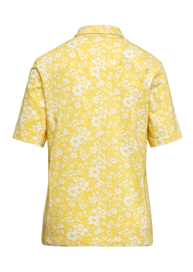 GOLDNER Poloshirt »Kurzgröße Pikee-Druckpoloshirt« Ohne