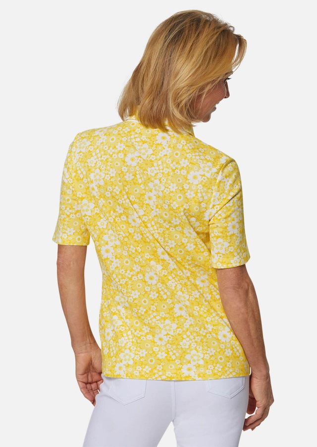 GOLDNER Poloshirt »Kurzgröße Pikee-Druckpoloshirt« Ohne