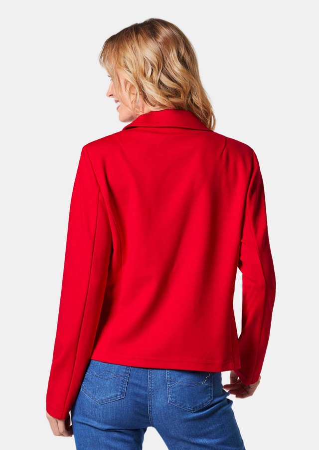 GOLDNER Kurzjacke »Leichte Jacke mit Stehkragen in rot« mit Wienernähten für perfekte Passform