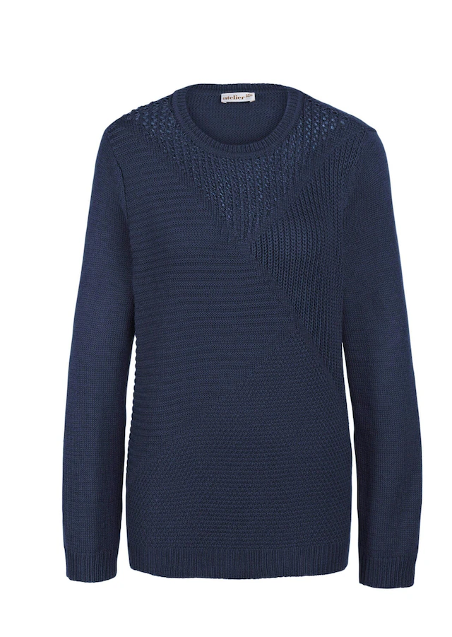 GOLDNER Strickpullover »Eleganter Glanzpullover, Ajourmuster« Interessante Strickoptik mit Ajourmuster