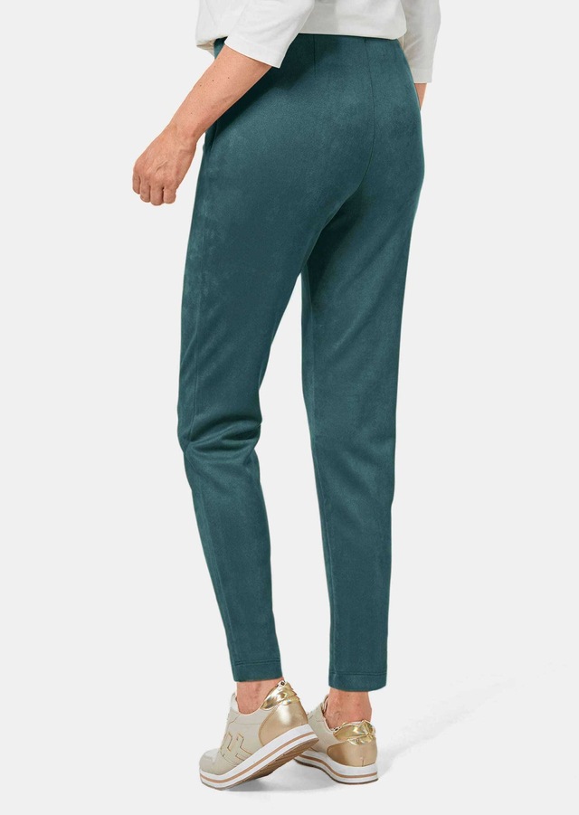 GOLDNER 2-in-1-Hose »Moderne Leggings in trendigem Velourslederimitat« Ohne