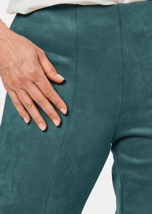 GOLDNER 2-in-1-Hose »Moderne Leggings in trendigem Velourslederimitat« Ohne