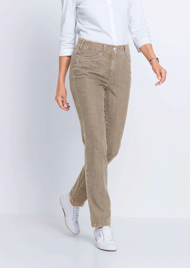 GOLDNER Regular-fit-Jeans »Kurzgröße Denimhose mit Stretchkomfort« Ohne