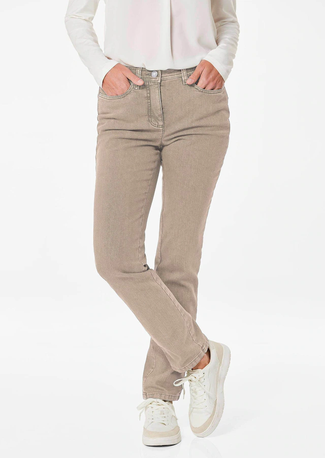 GOLDNER Regular-fit-Jeans »Kurzgröße Denimhose mit Stretchkomfort« Ohne