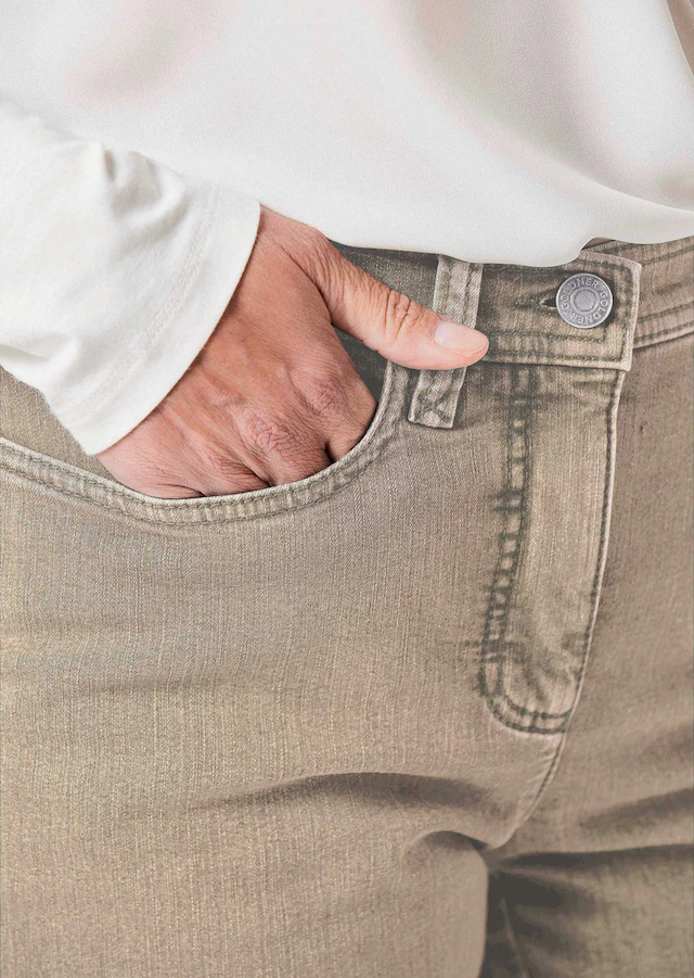 GOLDNER Regular-fit-Jeans »Kurzgröße Denimhose mit Stretchkomfort« Ohne