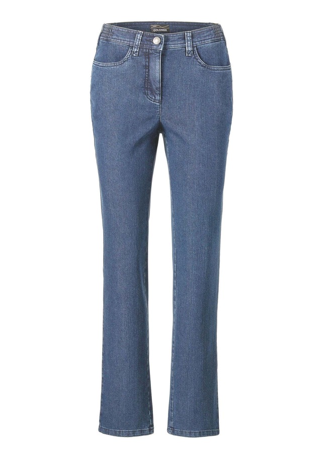 GOLDNER Regular-fit-Jeans »Kurzgröße Denimhose mit Stretchkomfort« Ohne