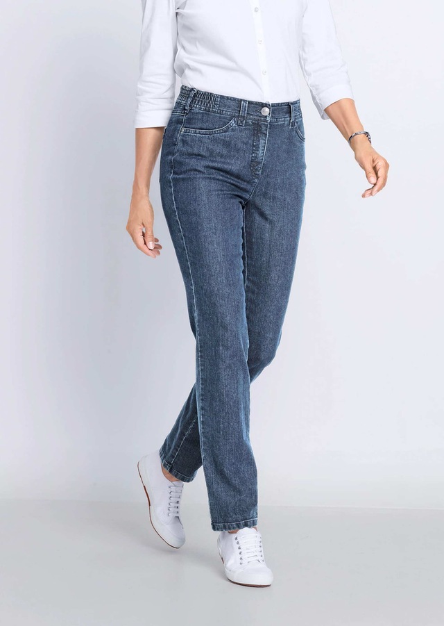 GOLDNER Regular-fit-Jeans »Kurzgröße Denimhose mit Stretchkomfort« Ohne