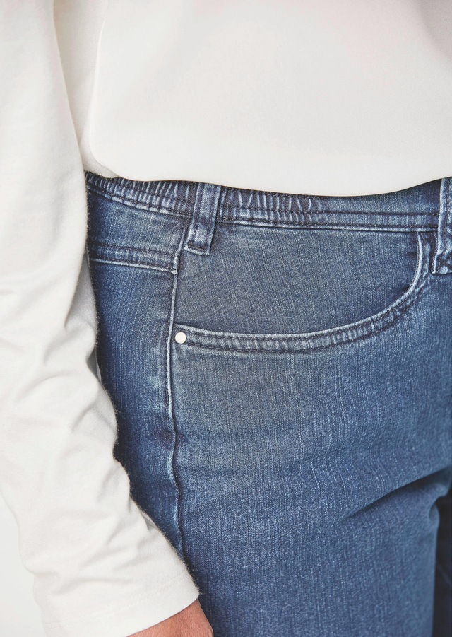 GOLDNER Regular-fit-Jeans »Kurzgröße Denimhose mit Stretchkomfort« Ohne