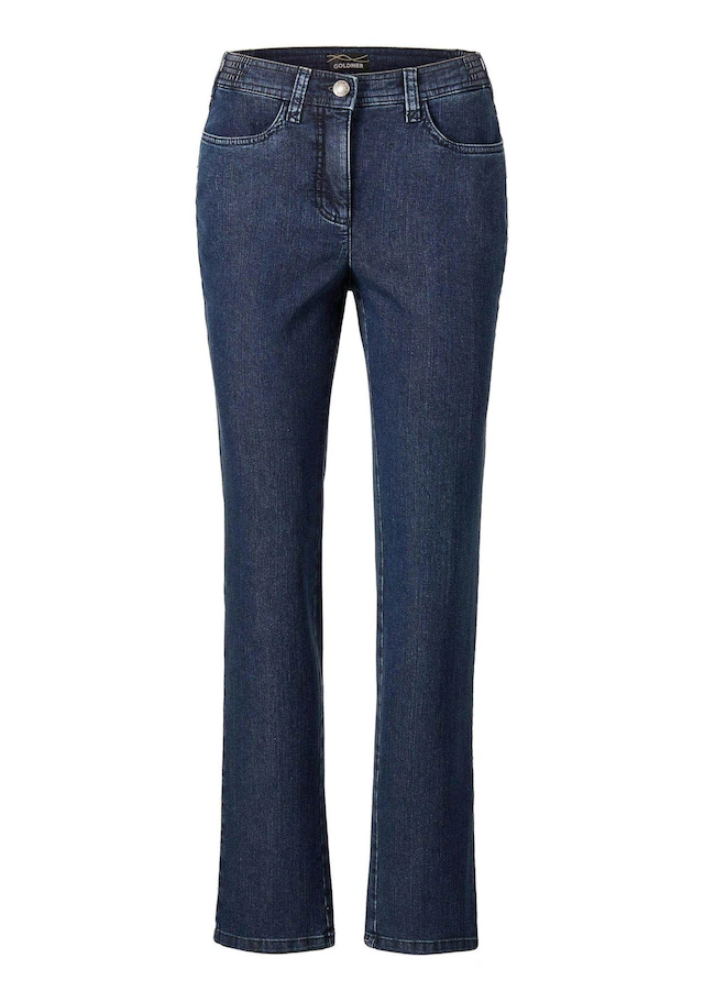 GOLDNER Regular-fit-Jeans »Kurzgröße Denimhose mit Stretchkomfort« Ohne