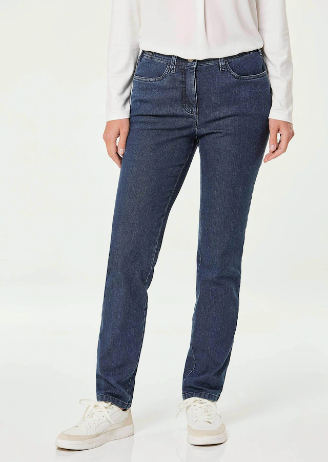 GOLDNER Regular-fit-Jeans »Kurzgröße Denimhose mit Stretchkomfort« Ohne