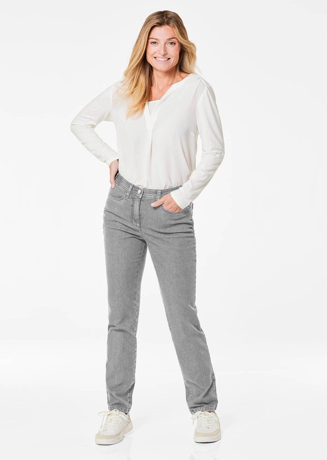 GOLDNER Regular-fit-Jeans »Kurzgröße Denimhose mit Stretchkomfort« Ohne