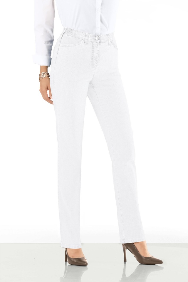 GOLDNER Regular-fit-Jeans »Kurzgröße Denimhose mit Stretchkomfort« Ohne