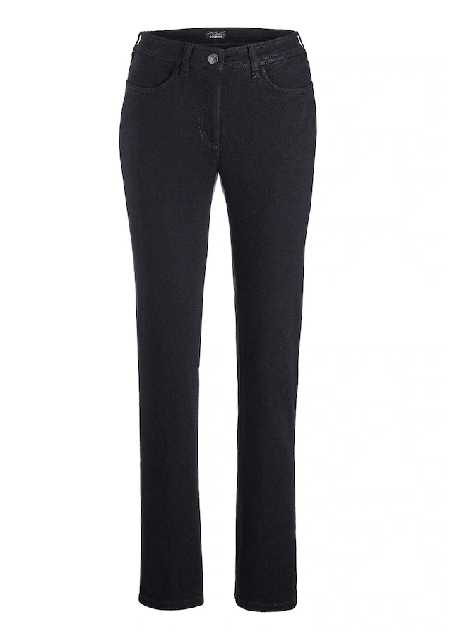 GOLDNER Regular-fit-Jeans »Kurzgröße Denimhose mit Stretchkomfort« Ohne