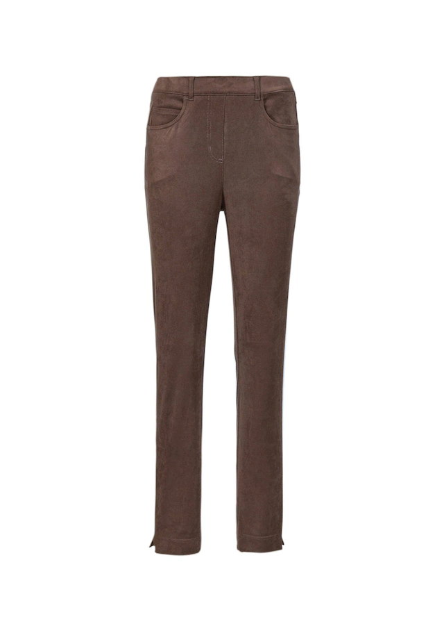 GOLDNER 2-in-1-Hose »Bi-elastische Hose in superweichem Veloursleder-Look« Sportiver 5-Pocket-Stil