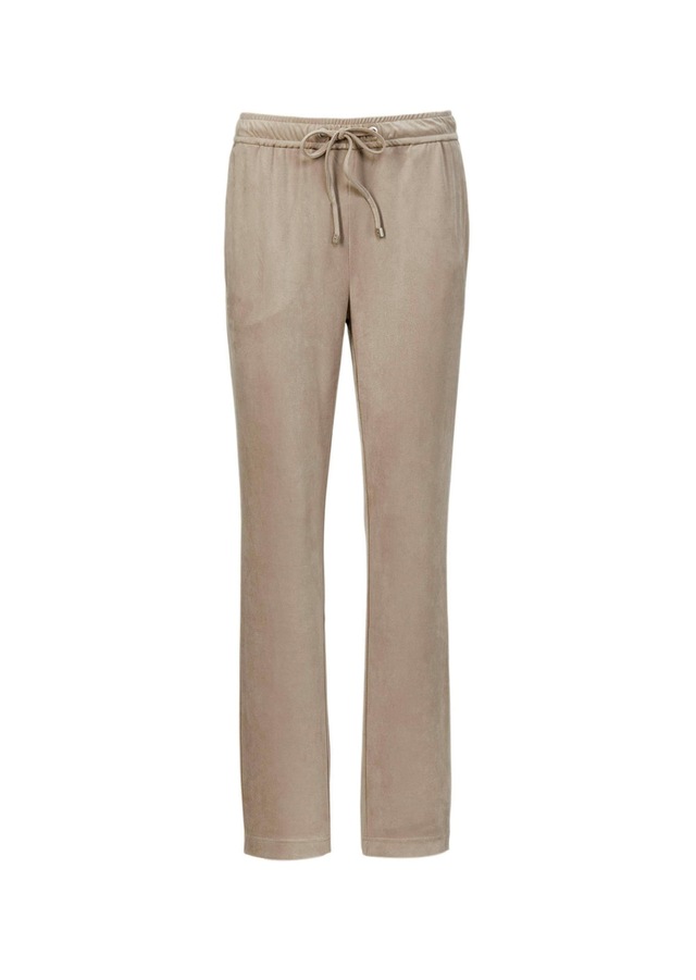 GOLDNER 2-in-1-Hose »Kurzgröße Freizeithose SARA in Veloursleder-Optik« Elastischer Bund