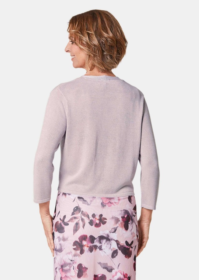 GOLDNER Strickjacke »Kurzgröße Wunderbar leichter Strick-Bolero« perfekte Länge um ein Kleid darunter zu tragen