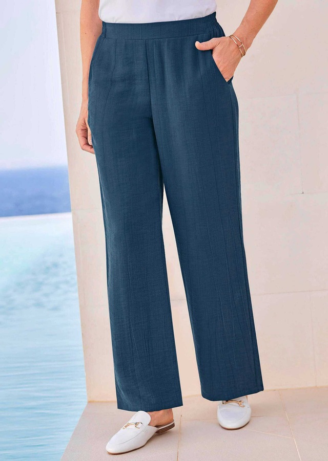 GOLDNER Schlupfhose »Elegante Stoffhose mit Teildehnbund« Vorne glatter Bund, weite Beinform