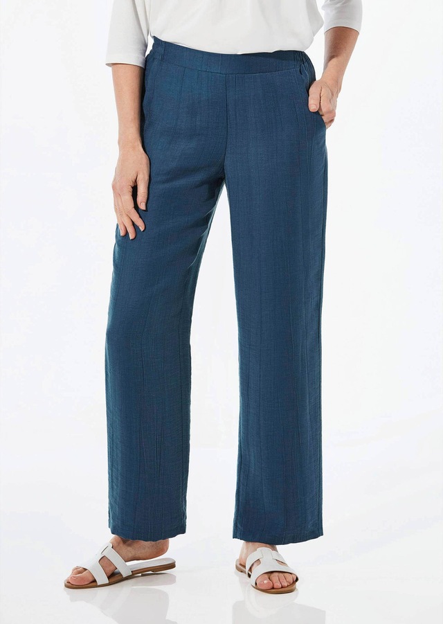 GOLDNER Schlupfhose »Elegante Stoffhose mit Teildehnbund« Vorne glatter Bund, weite Beinform