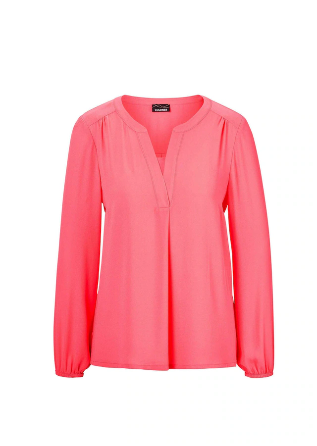 GOLDNER Tunika »Bluse mit Tunika Ausschnitt« Falten
