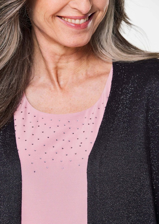 GOLDNER Strickjacke »Kurzgröße Wunderbar leichter Strick-Bolero« perfekte Länge um ein Kleid darunter zu tragen